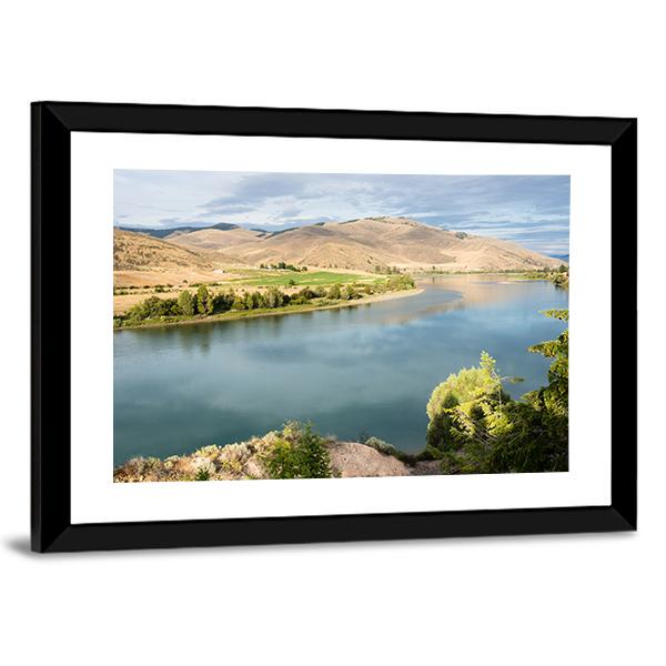 Flathead River In Montana Canvas Wall Art-3 Horizontal-Gallery Wrap-25" x 16"-Tiaracle