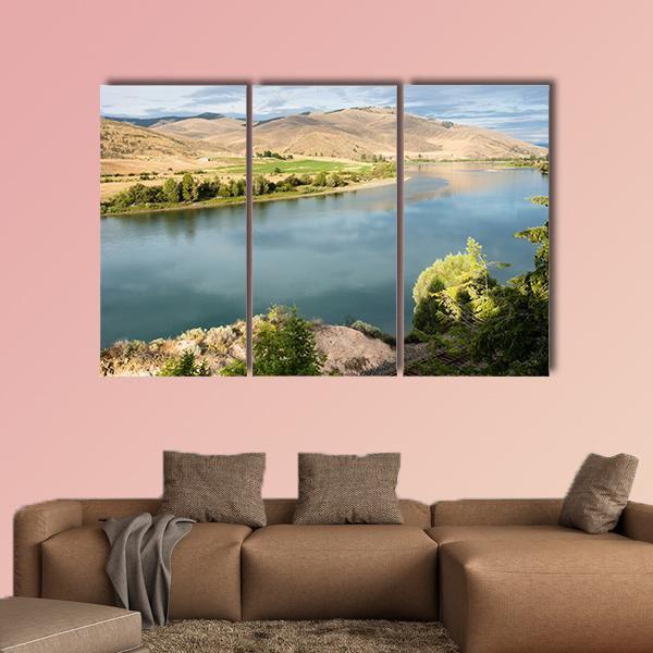 Flathead River In Montana Canvas Wall Art-3 Horizontal-Gallery Wrap-25" x 16"-Tiaracle