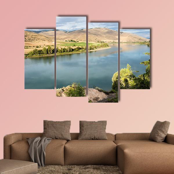 Flathead River In Montana Canvas Wall Art-4 Pop-Gallery Wrap-50" x 32"-Tiaracle