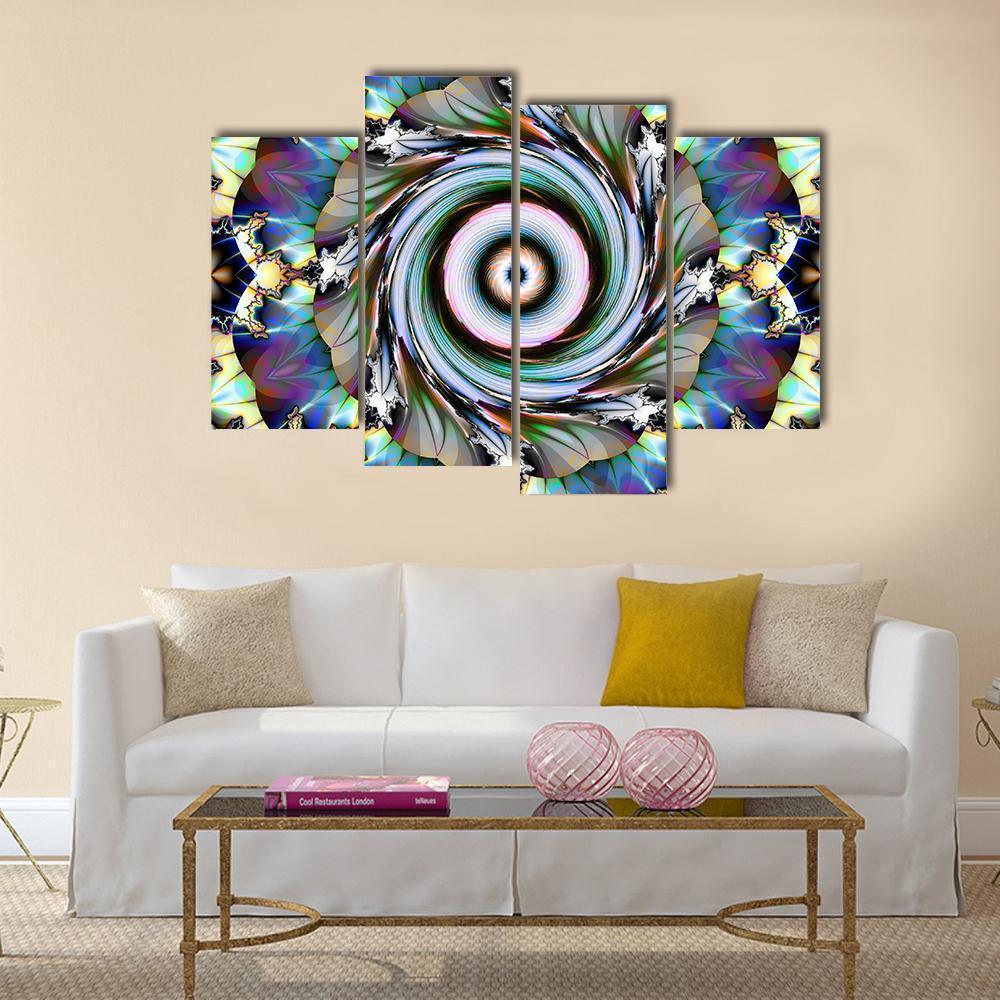 Floral Design Canvas Wall Art-4 Pop-Gallery Wrap-50" x 32"-Tiaracle