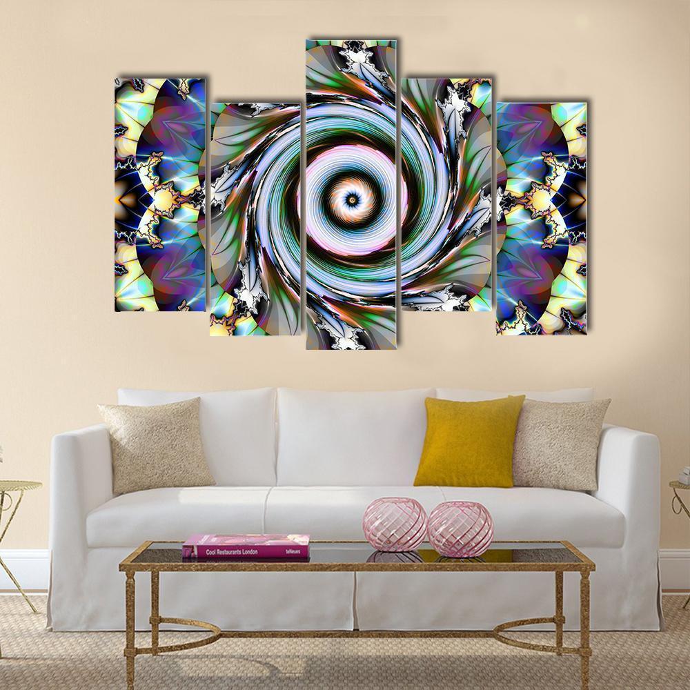 Floral Design Canvas Wall Art-5 Pop-Gallery Wrap-47" x 32"-Tiaracle
