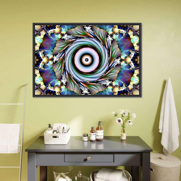 Floral Design Canvas Wall Art-1 Piece-Floating Frame-24" x 16"-Tiaracle