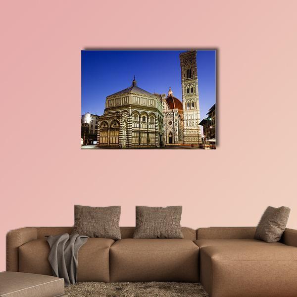 Florence Cathedral Duomo Canvas Wall Art-1 Piece-Gallery Wrap-36" x 24"-Tiaracle
