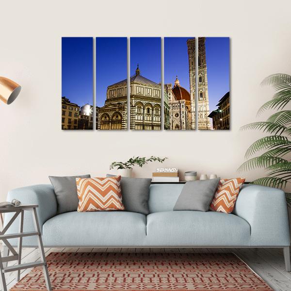 Florence Cathedral Duomo Canvas Wall Art-5 Horizontal-Gallery Wrap-22" x 12"-Tiaracle