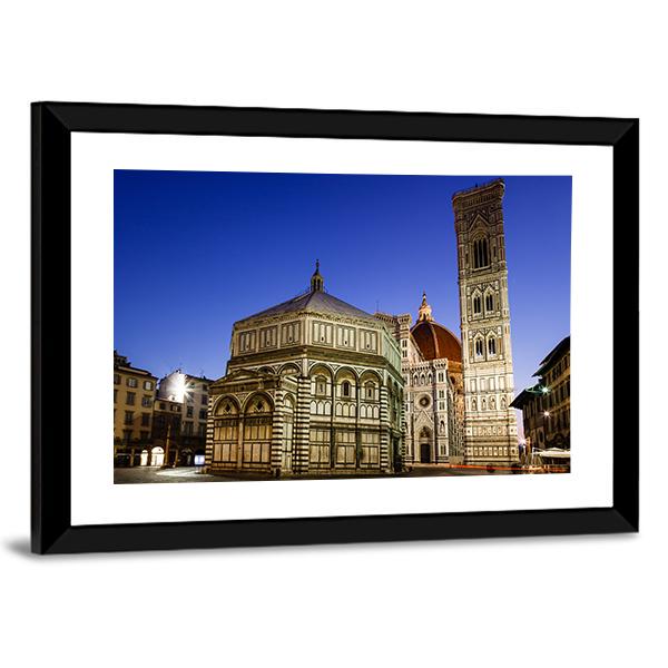 Florence Cathedral Duomo Canvas Wall Art-5 Horizontal-Gallery Wrap-22" x 12"-Tiaracle
