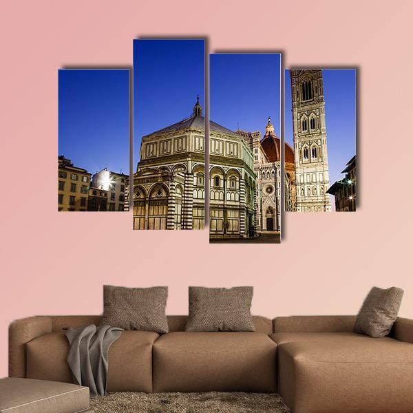 Florence Cathedral Duomo Canvas Wall Art-4 Pop-Gallery Wrap-50" x 32"-Tiaracle
