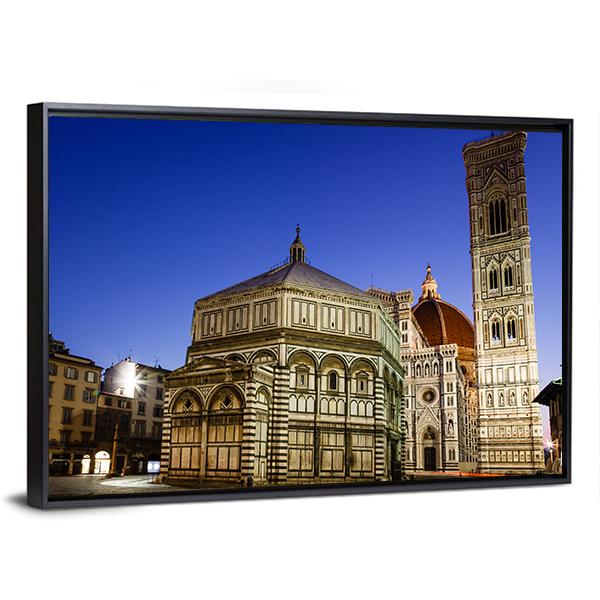 Florence Cathedral Duomo Canvas Wall Art-3 Horizontal-Gallery Wrap-25" x 16"-Tiaracle