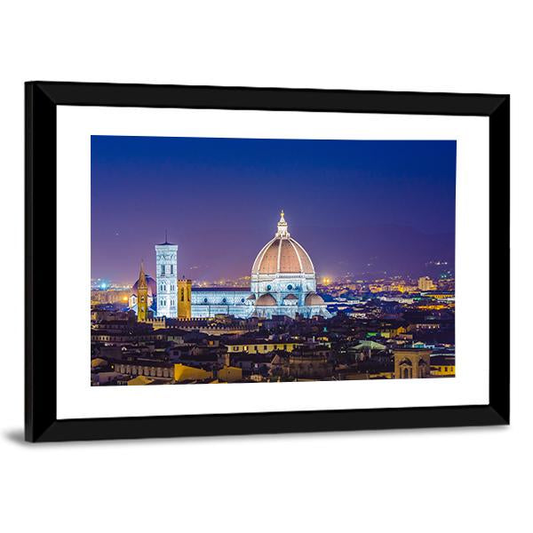 Florence During Evening Hours Canvas Wall Art-5 Horizontal-Gallery Wrap-22" x 12"-Tiaracle