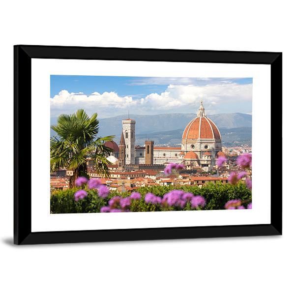 Florence In Spring Canvas Wall Art-5 Horizontal-Gallery Wrap-22" x 12"-Tiaracle