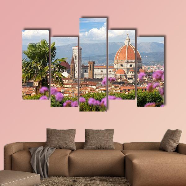 Florence In Spring Canvas Wall Art-5 Pop-Gallery Wrap-47" x 32"-Tiaracle