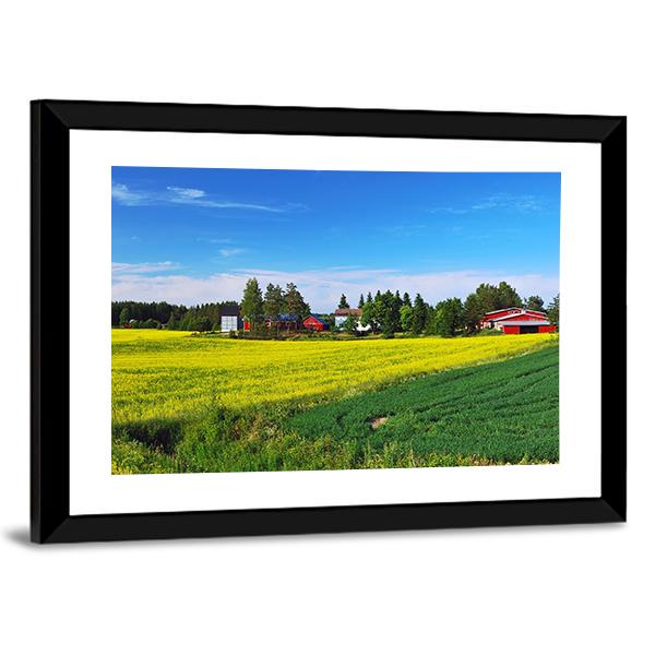 Flowers Field Finland Canvas Wall Art-3 Horizontal-Gallery Wrap-25" x 16"-Tiaracle