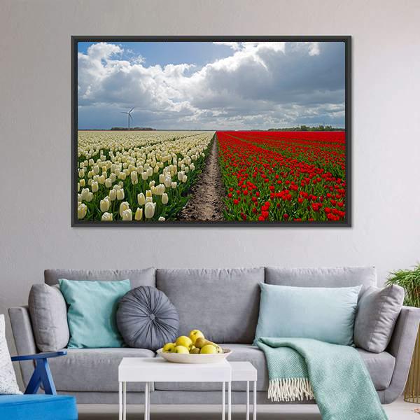 Flowers In Spring Canvas Wall Art-5 Horizontal-Gallery Wrap-22" x 12"-Tiaracle