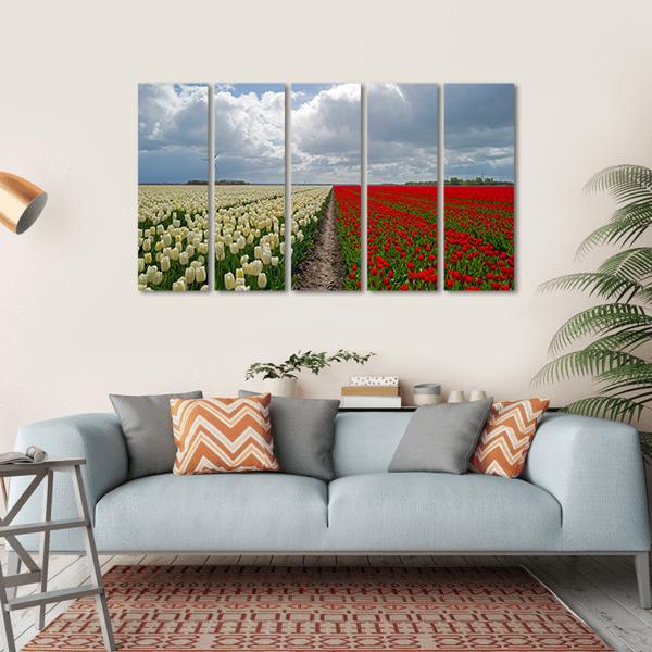 Flowers In Spring Canvas Wall Art-5 Horizontal-Gallery Wrap-22" x 12"-Tiaracle