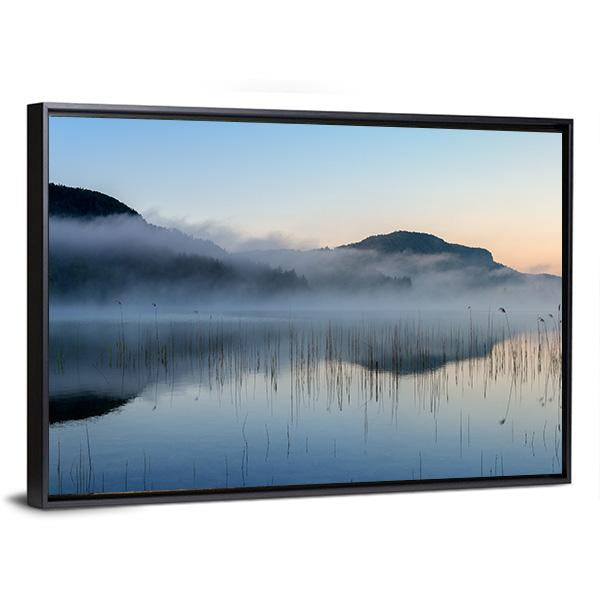 Fog On Lake Of Ilay Canvas Wall Art-3 Horizontal-Gallery Wrap-25" x 16"-Tiaracle