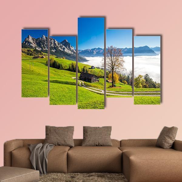 Fog Surrounding Grosser Canvas Wall Art-5 Pop-Gallery Wrap-47" x 32"-Tiaracle