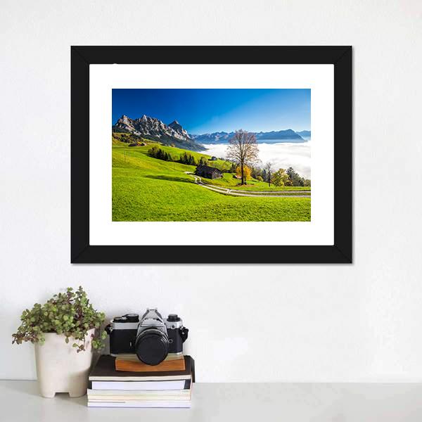 Fog Surrounding Grosser Canvas Wall Art-1 Piece-Framed Print-20" x 16"-Tiaracle
