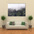 Foggy Forested Mountain Canvas Wall Art-4 Pop-Gallery Wrap-50" x 32"-Tiaracle