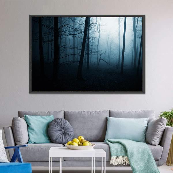Foggy Haunted Jungle Canvas Wall Art-3 Horizontal-Gallery Wrap-25" x 16"-Tiaracle