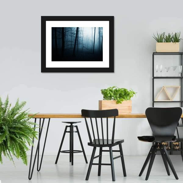 Foggy Haunted Jungle Canvas Wall Art-3 Horizontal-Gallery Wrap-25" x 16"-Tiaracle