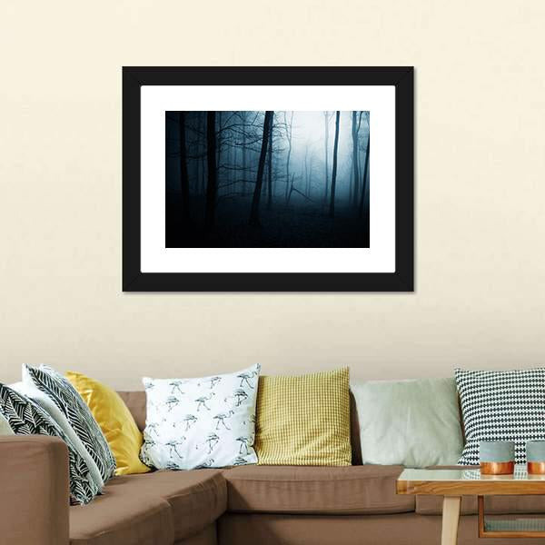 Foggy Haunted Jungle Canvas Wall Art-3 Horizontal-Gallery Wrap-25" x 16"-Tiaracle