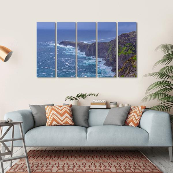 Fogher Cliffs Canvas Wall Art-5 Horizontal-Gallery Wrap-22" x 12"-Tiaracle