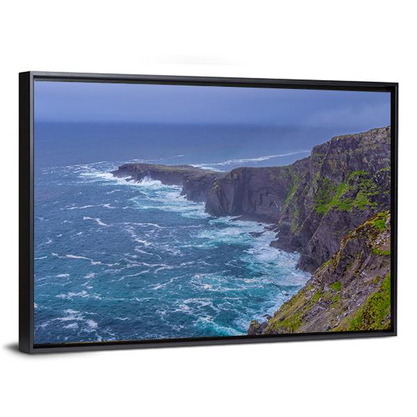Fogher Cliffs Canvas Wall Art-3 Horizontal-Gallery Wrap-25" x 16"-Tiaracle