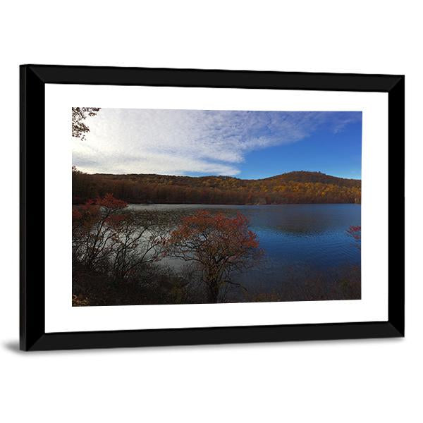 Foliage Lake Panoramic Canvas Wall Art-1 Piece-36" x 12"-Tiaracle