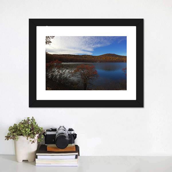 Foliage Lake Panoramic Canvas Wall Art-1 Piece-36" x 12"-Tiaracle