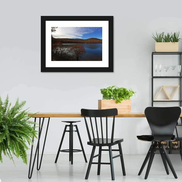 Foliage Lake Panoramic Canvas Wall Art-1 Piece-36" x 12"-Tiaracle