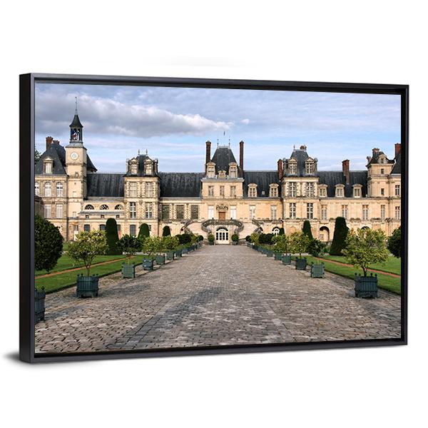 Fontainebleau Castle Canvas Wall Art-3 Horizontal-Gallery Wrap-25" x 16"-Tiaracle