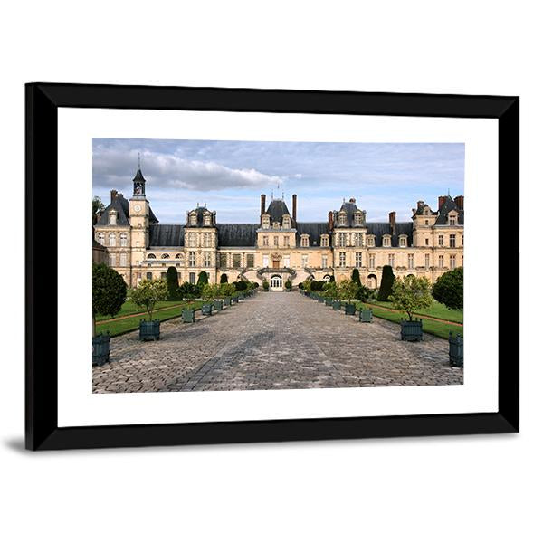 Fontainebleau Castle Canvas Wall Art-3 Horizontal-Gallery Wrap-25" x 16"-Tiaracle