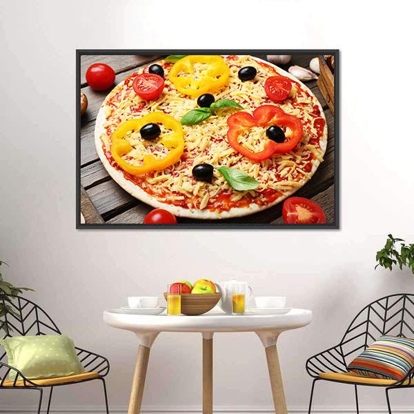 Food Ingredients For Pizza Canvas Wall Art-5 Horizontal-Gallery Wrap-22" x 12"-Tiaracle