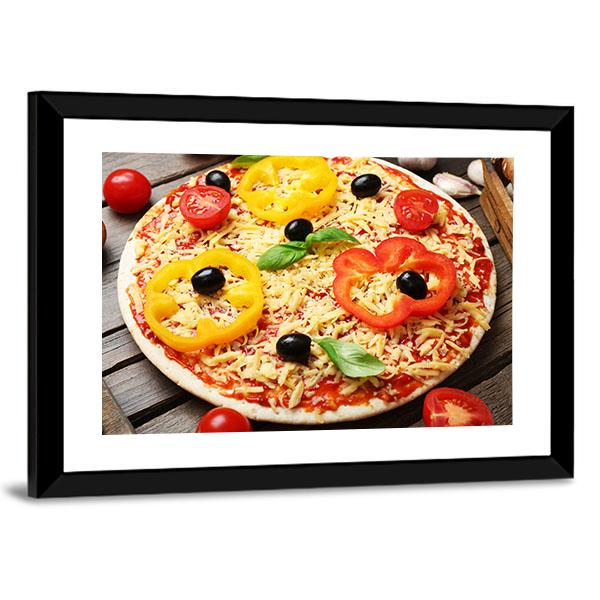 Food Ingredients For Pizza Canvas Wall Art-3 Horizontal-Gallery Wrap-25" x 16"-Tiaracle