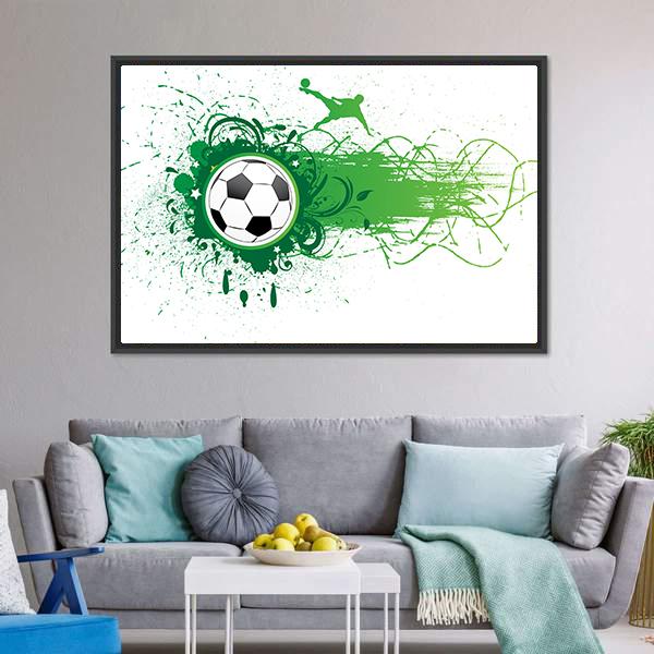 Football Banner Canvas Wall Art-5 Horizontal-Gallery Wrap-22" x 12"-Tiaracle
