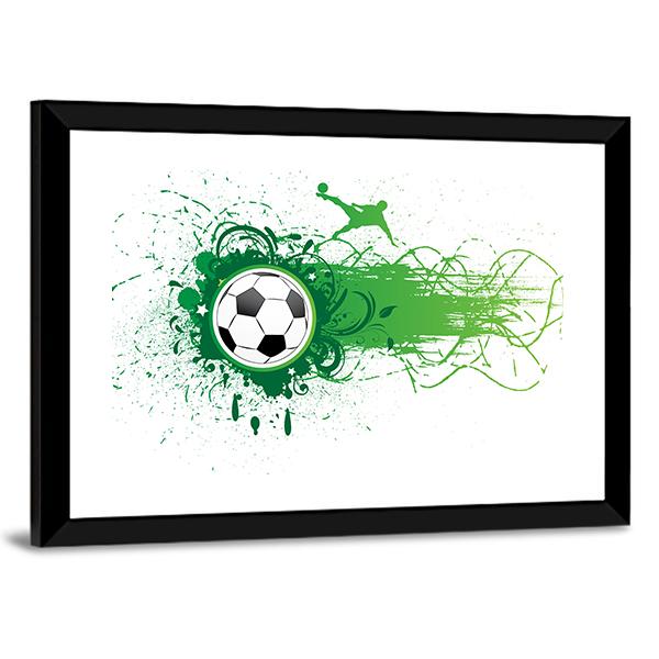 Football Banner Canvas Wall Art-5 Horizontal-Gallery Wrap-22&quot; x 12&quot;-Tiaracle