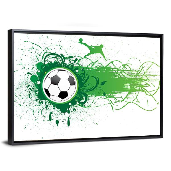 Football Banner Canvas Wall Art-5 Horizontal-Gallery Wrap-22&quot; x 12&quot;-Tiaracle
