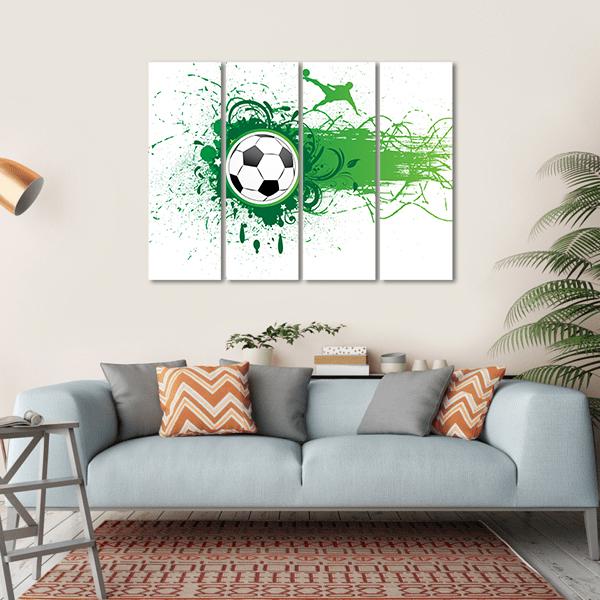 Football Banner Canvas Wall Art-4 Horizontal-Gallery Wrap-34" x 24"-Tiaracle