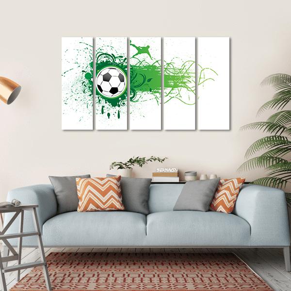 Football Banner Canvas Wall Art-5 Horizontal-Gallery Wrap-22&quot; x 12&quot;-Tiaracle