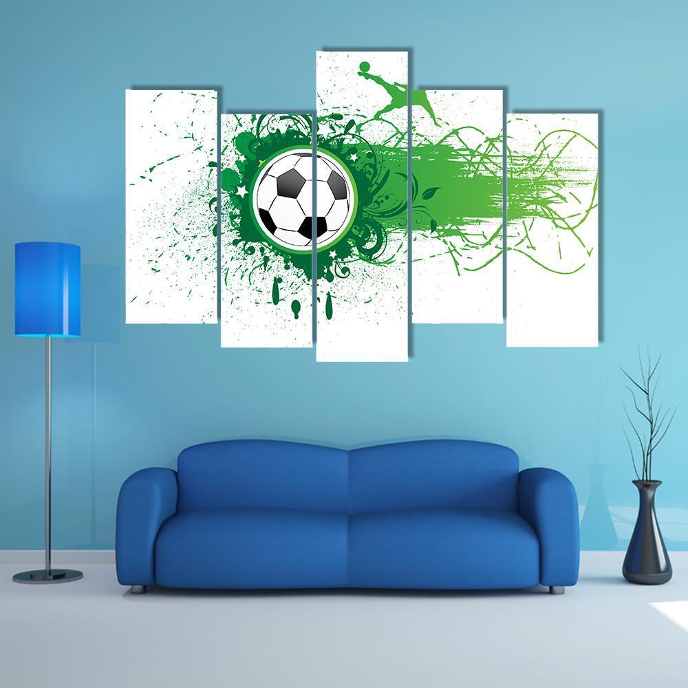 Football Banner Canvas Wall Art-5 Pop-Gallery Wrap-47&quot; x 32&quot;-Tiaracle