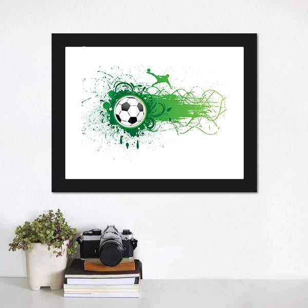 Football Banner Canvas Wall Art-1 Piece-Framed Print-20" x 16"-Tiaracle