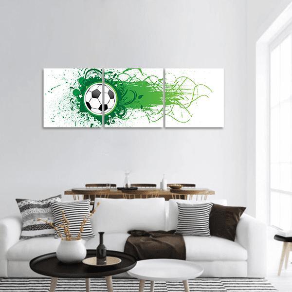 Football Banner Panoramic Canvas Wall Art-3 Piece-25&quot; x 08&quot;-Tiaracle