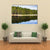 Footbridge On Lake Side Canvas Wall Art-3 Horizontal-Gallery Wrap-37" x 24"-Tiaracle