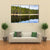 Footbridge On Lake Side Canvas Wall Art-3 Horizontal-Gallery Wrap-37" x 24"-Tiaracle