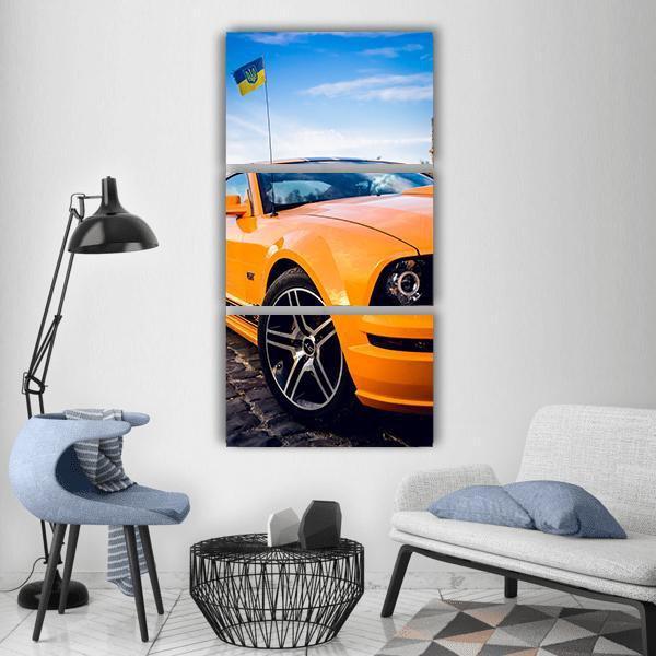Mustang Sports Car Vertical Canvas Wall Art-3 Vertical-Gallery Wrap-12" x 25"-Tiaracle