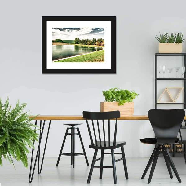 Forest Lake Canvas Wall Art-3 Horizontal-Gallery Wrap-25" x 16"-Tiaracle