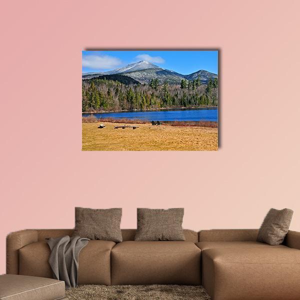 Forest Lake New York Canvas Wall Art-1 Piece-Gallery Wrap-48" x 32"-Tiaracle