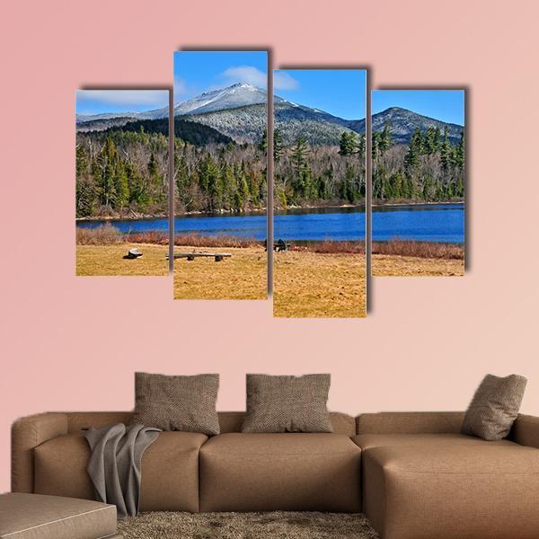 Forest Lake New York Canvas Wall Art-4 Pop-Gallery Wrap-50" x 32"-Tiaracle