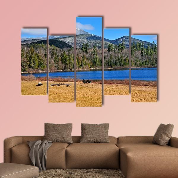 Forest Lake New York Canvas Wall Art-5 Pop-Gallery Wrap-47" x 32"-Tiaracle