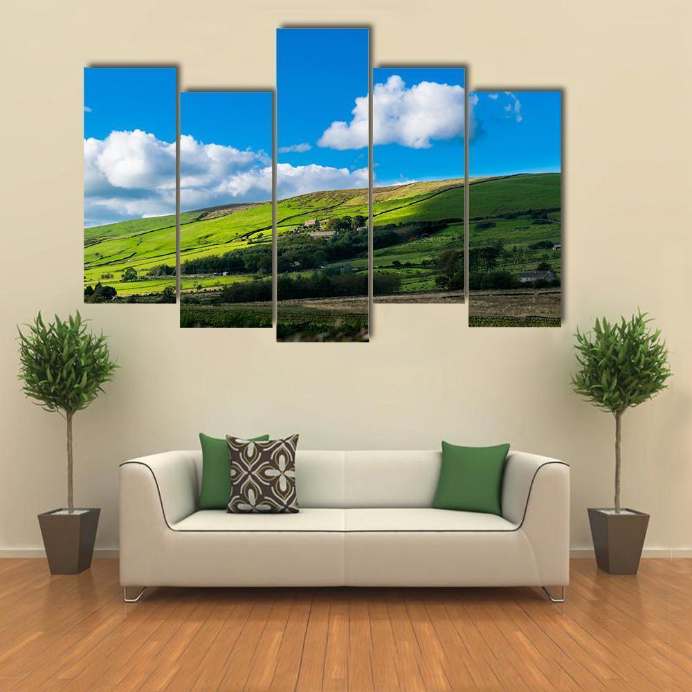 Forest Of Bowland Canvas Wall Art-5 Pop-Gallery Wrap-47" x 32"-Tiaracle