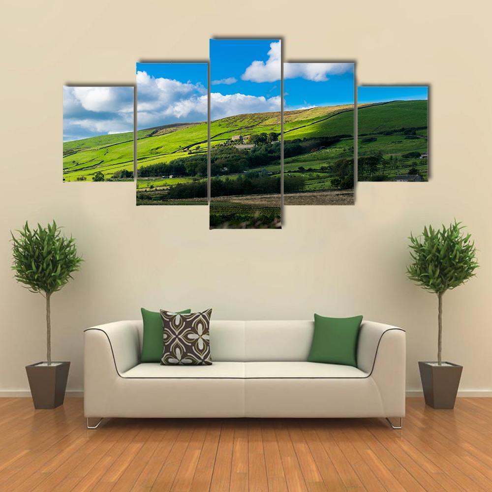 Forest Of Bowland Canvas Wall Art-3 Horizontal-Gallery Wrap-37" x 24"-Tiaracle